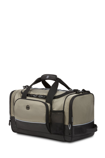 [haag] ★ a duffel bag Monogram Metallic Silver Vegan Leather Duffle Bag