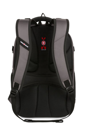 SWISSGEAR Travel Tech Pro ScanSmart Laptop Backpack - Gray Padded, Airflow back panel with mesh fabric for superior back ventilation and support