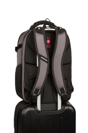 SWISSGEAR Travel Tech Pro ScanSmart Laptop Backpack - Gray Add-a-bag trolley strap to slip over carry ons