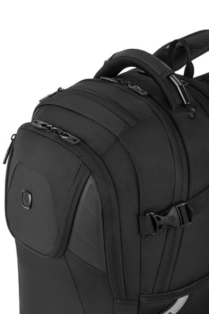 SWISSGEAR 9006 ScanSmart Laptop Backpack in black with Premium wire-reinforced padded grab handle