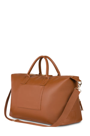 Swissgear 9902 20” Carry-on Duffel Bag - Vegan Leather outer with gold metal accents for a stylish and elegant combination
