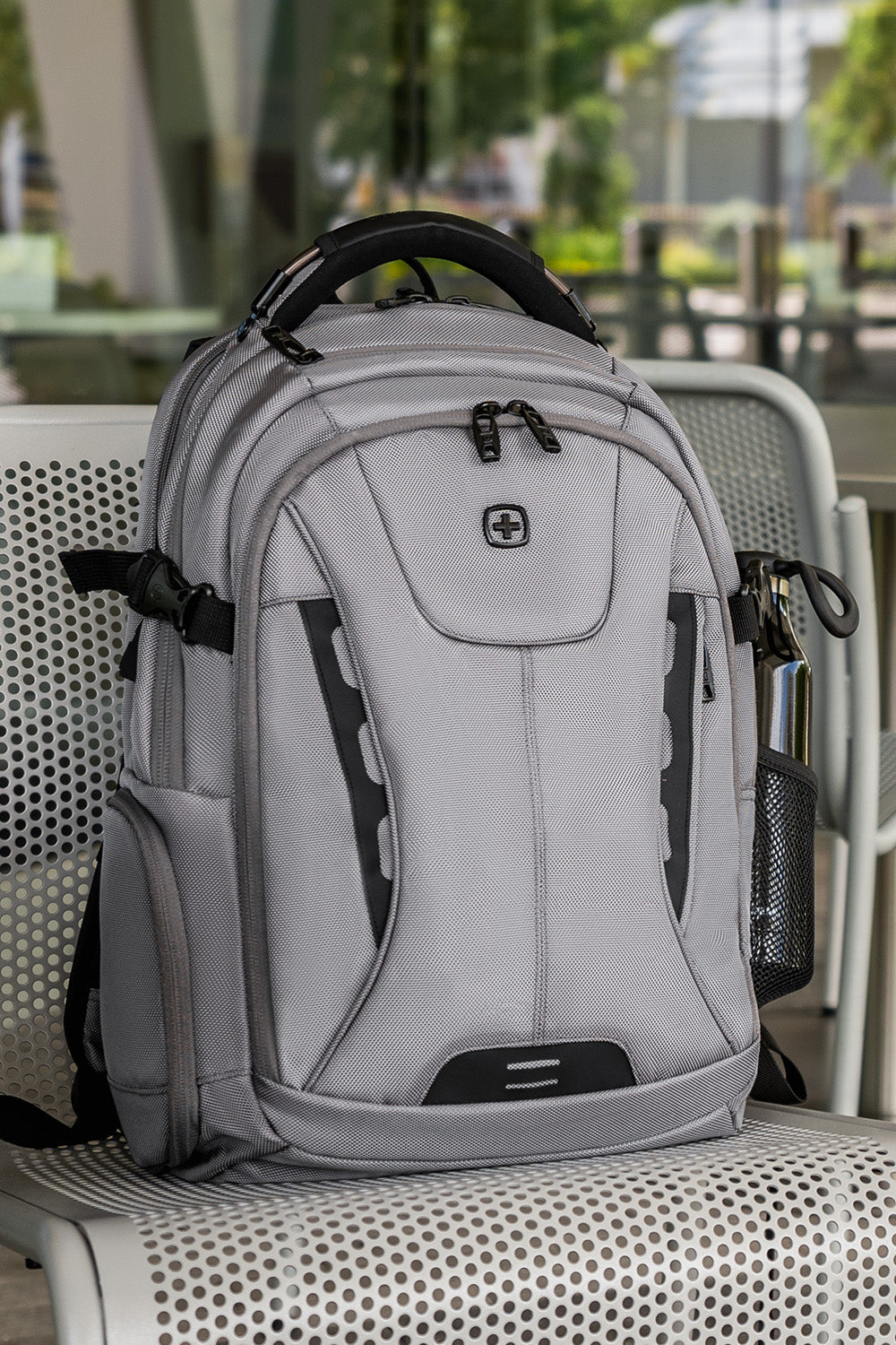 SWISSGEAR Travel Tech Elite USB ScanSmart Laptop Backpack - Grey Ballistic - 15