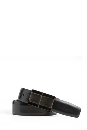 Swissgear Reversible Solid Buckle Leather Belt - X Large - Black Brown