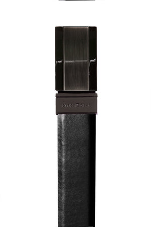 Swissgear Reversible Solid Buckle Leather Belt - X Large - Black Side