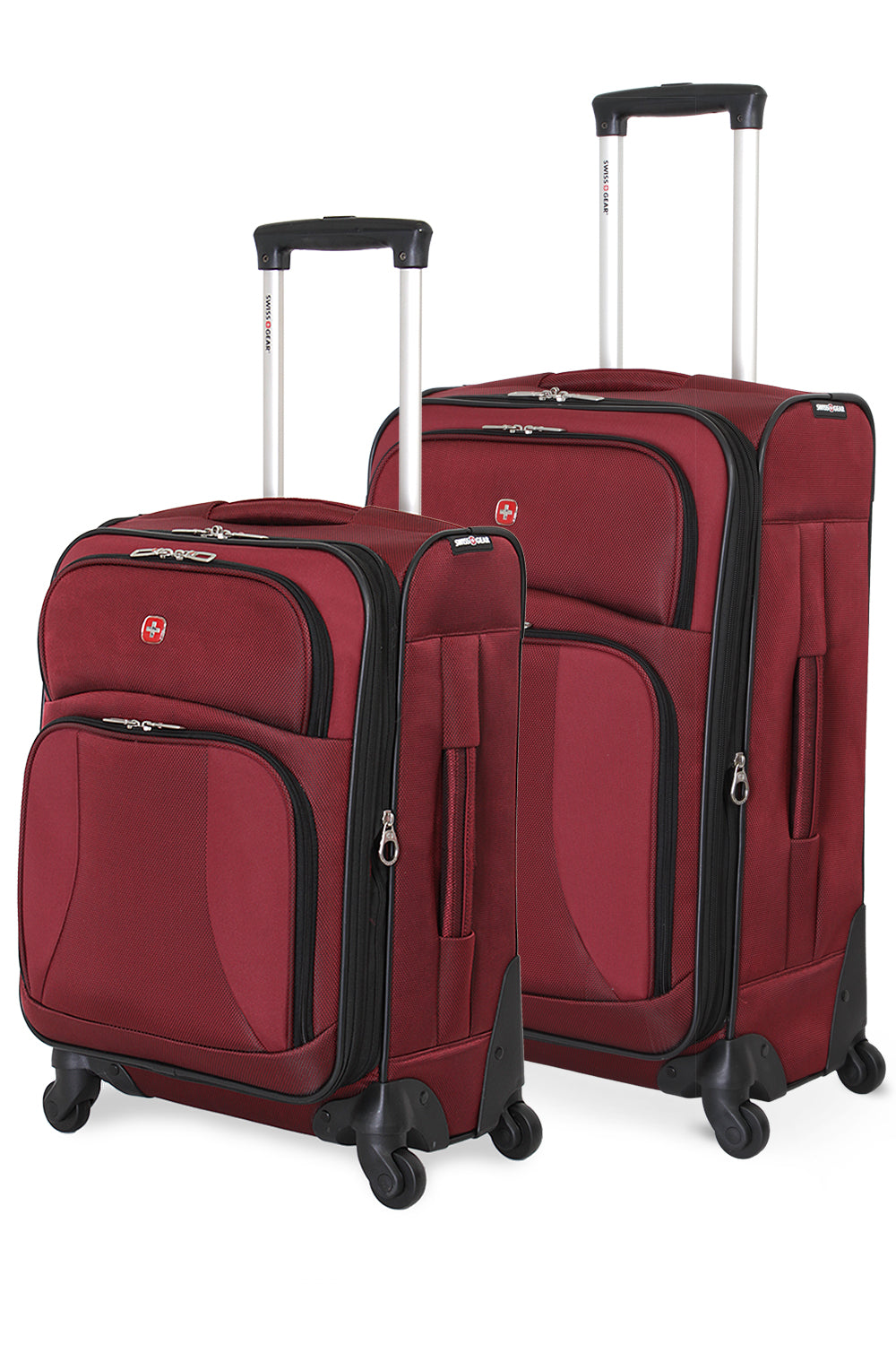 Swissgear 7211 Expandable 2pc Spinner Luggage Set - Burgundy 