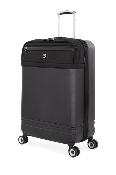 SWISSGEAR 5609 Large Checked Hybrid Shell Spinner in Black