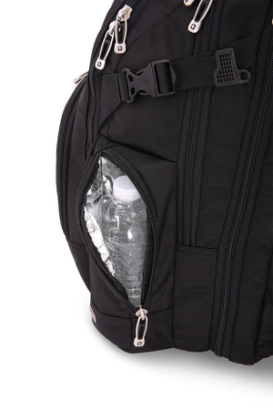 SWISSGEAR 5709 ScanSmart Laptop Backpack  side, thermal water bottle pocket