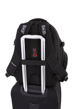 SWISSGEAR 5709 ScanSmart Laptop Backpack  Add-a-bag trolley strap 