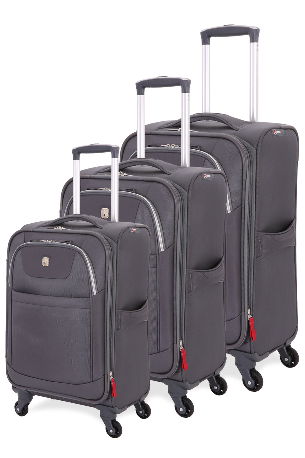 Swissgear 6006 Expandable Liteweight 3pc Spinner Luggage Set - Gray
