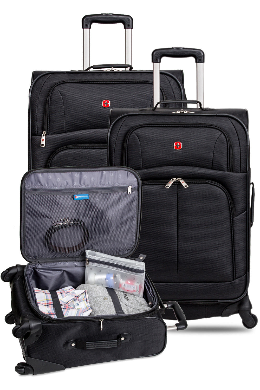 Swissgear 6053 Expandable Luggage 3pc set contains the 20