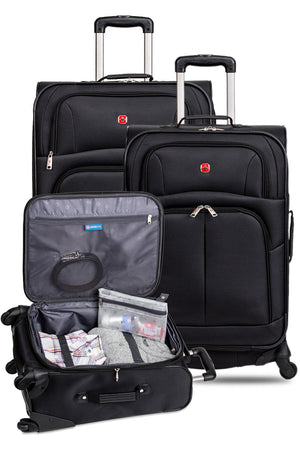 Swissgear 6053 Expandable Luggage 3pc set contains the 20