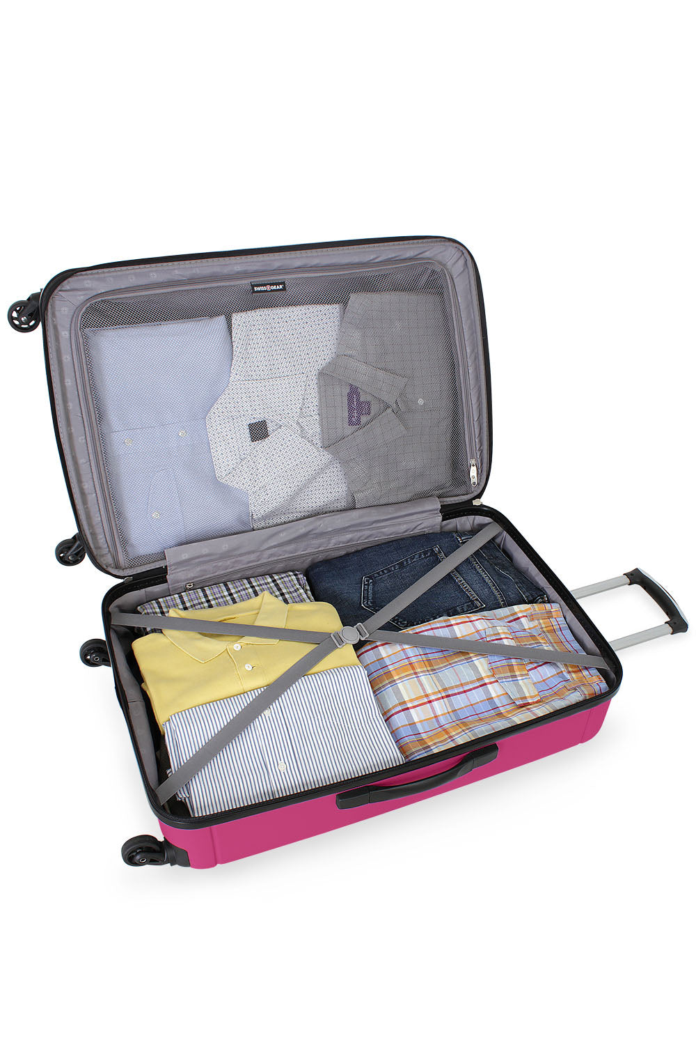 SWISSGEAR 6297 Large Checked Spinner in Pink