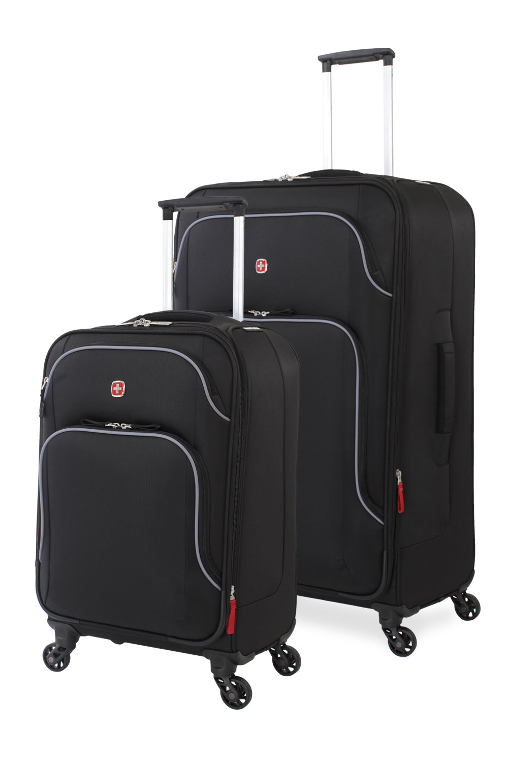 Swissgear 6320 Expandable Luggage 2pc set - Black/Silver 