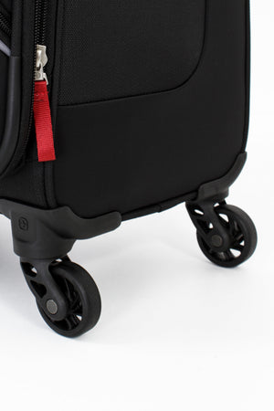 Swissgear 6320 Expandable Luggage Four 360-degree, multi-directional spinner wheels