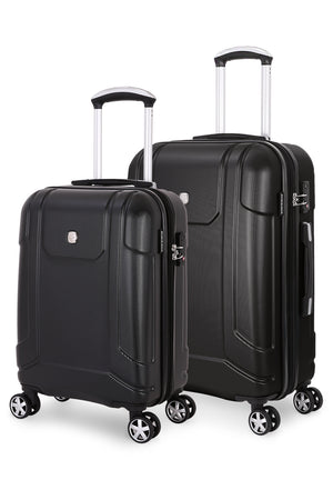 Swissgear 6396 Expandable 2pc Hardside Spinner Luggage Set - Black