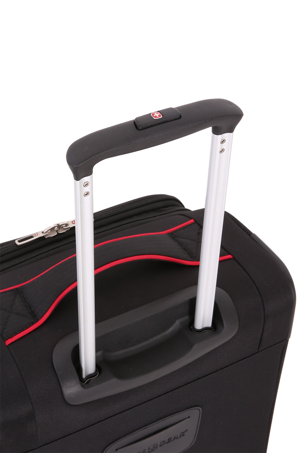 SWISSGEAR 6593 Large Checked Spinner in Black/Red