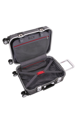 Swissgear 6595 18” Aluminum Frame Hardside Spinner Luggage - Clothing tie-down straps 