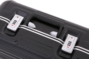 Swissgear 6595 18” Aluminum Frame Hardside Spinner Luggage - Twin latch-clasp closure buckles