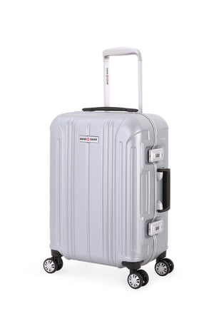 Swissgear 6595 18” Deluxe Framed Carry On Hardside Spinner Luggage - Silver