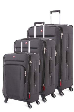 Swissgear 7621 Expandable 3pc Spinner Luggage Set - Slate Cement 
