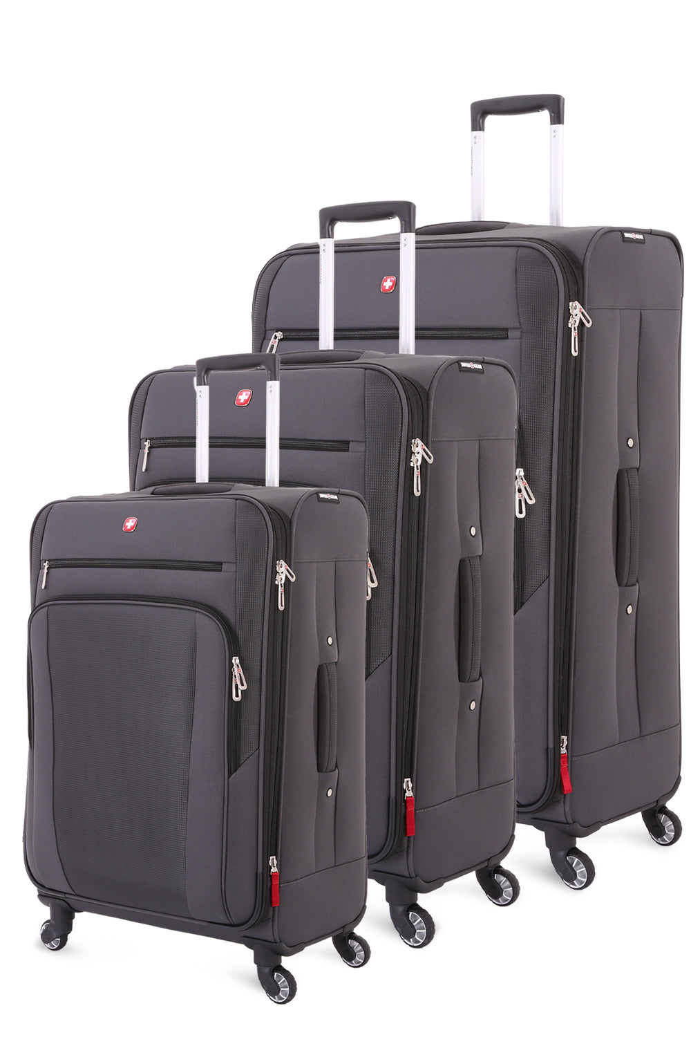 Swissgear 7621 Expandable 3pc Spinner Luggage Set - Slate Cement 
