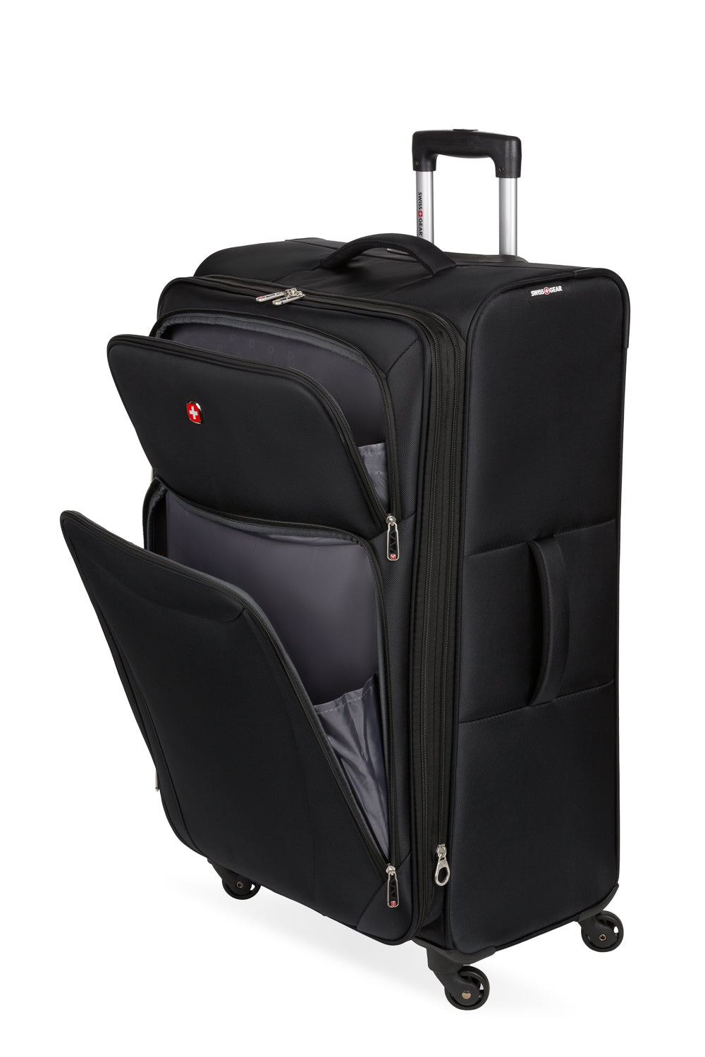 SWISSGEAR Precision Large Checked Spinner in Black