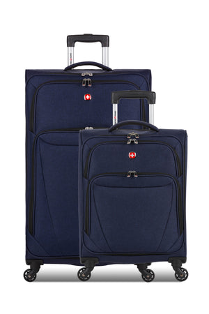SWISSGEAR SW21400 2 Piece Spinner Luggage Set - Dark Blue Heather