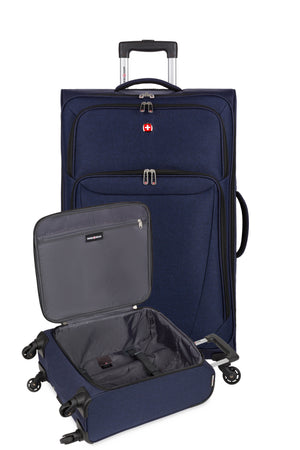 SWISSGEAR SW21400 2 Piece Spinner Luggage Set - Dark Blue Heather - includes 17