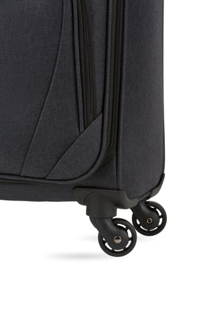 SWISSGEAR SW21400 2 Piece Set - Dark Gray Heather - four Inline 360° wheels for effortless pulling or pushing