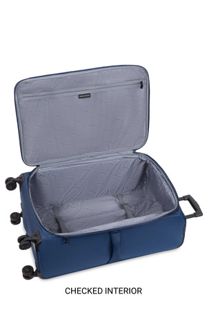 SWISSGEAR Sion II Expandable Spinner 3 Piece Set - Navy Sea with Adjustable clothing tie-down straps that help prevent shifting of contents