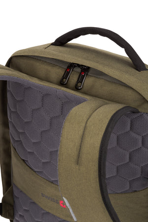 Swissgear 2713 Anti-Theft USB Laptop Backpack - Honeycomb padded back panel with mesh fabric for superior back ventilation