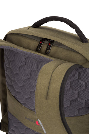 Swissgear 2713 Anti-Theft USB Laptop Backpack - Honeycomb padded back panel with mesh fabric for superior back ventilation