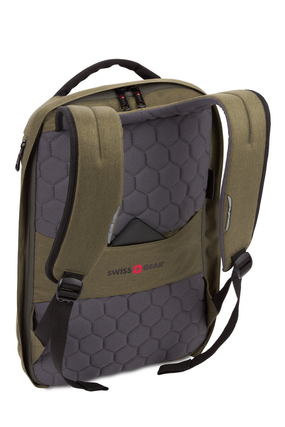 Swissgear 2713 Anti-Theft USB Laptop Backpack - Olive Green