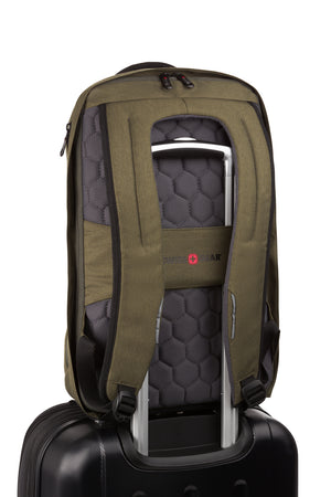 Swissgear 2713 Anti-Theft USB Laptop Backpack - Add-a-bag trolley strap fits over retractable handle systems