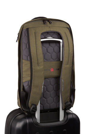 Swissgear 2713 Anti-Theft USB Laptop Backpack - Add-a-bag trolley strap fits over retractable handle systems