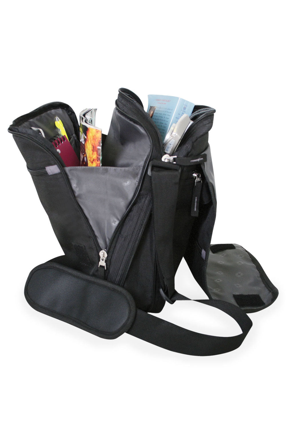 Swissgear 1805 Mini Messenger Bag Expandable main compartment