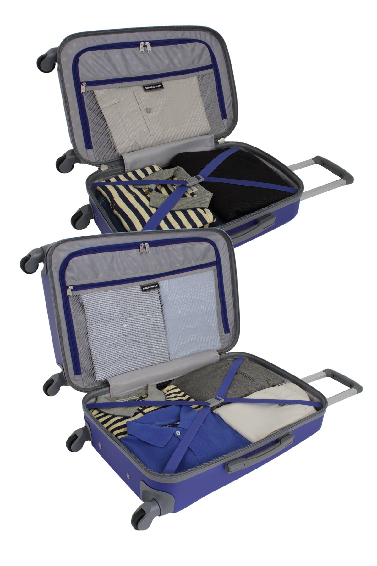 Swissgear 6072 Hardside Spinner Luggage 2pc Set inside view