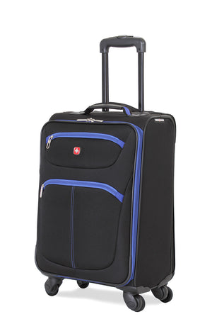 Swissgear 6190 20” Carry On Spinner Luggage - Black / Blue  