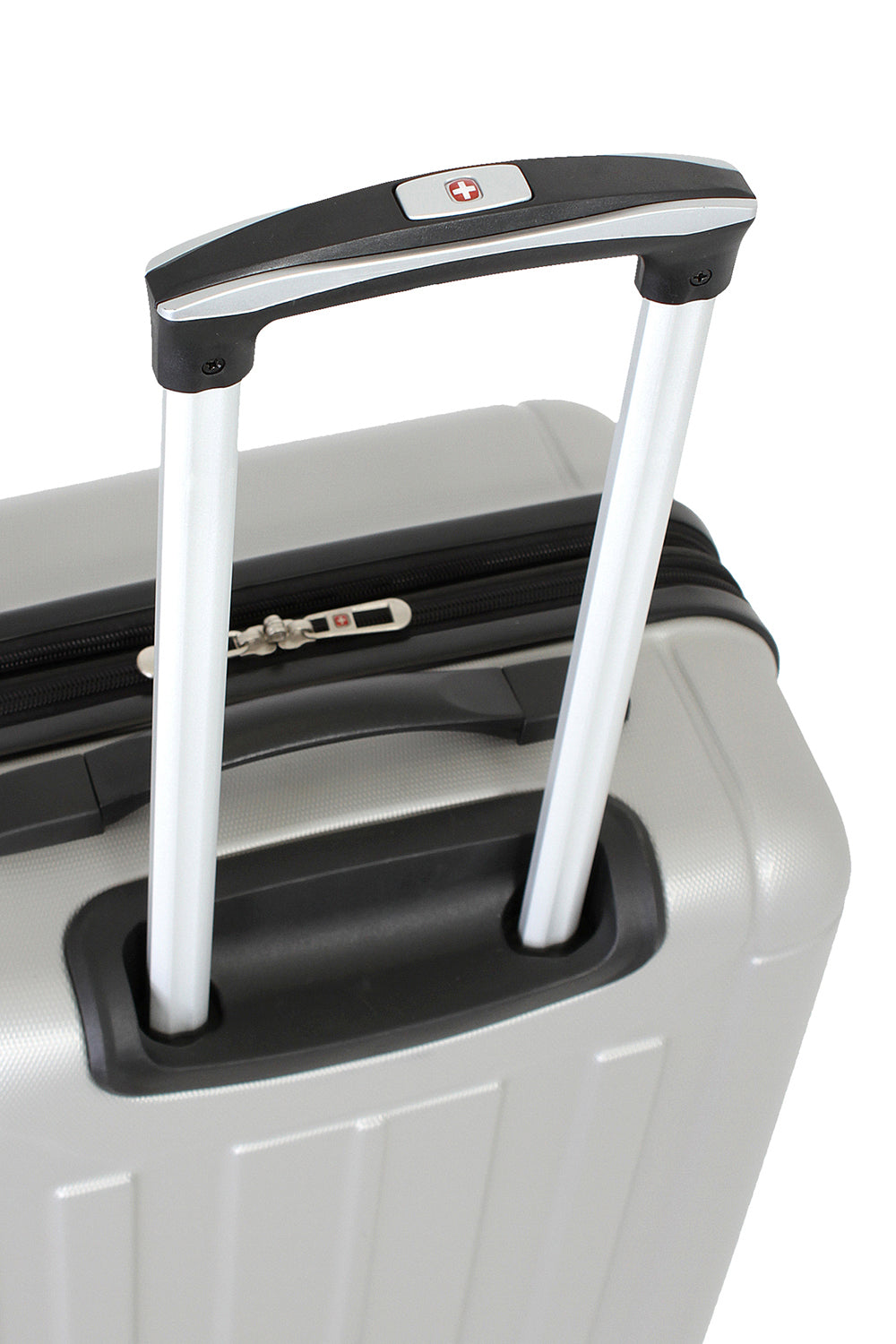 Swissgear 6297 Expandable Hardside Spinner Luggage ALUMINUM PUSH BUTTON LOCKING TELESCOPIC HANDLE
