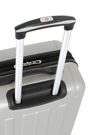 Swissgear 6297 Expandable Hardside Spinner Luggage ALUMINUM PUSH BUTTON LOCKING TELESCOPIC HANDLE