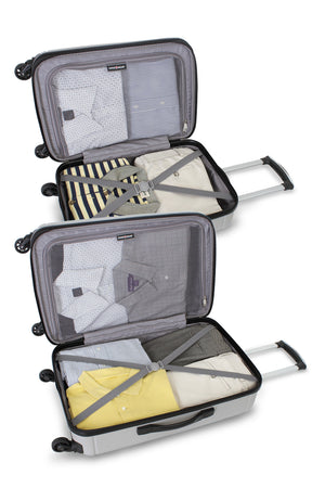 Swissgear 6297 Expandable Hardside Spinner Luggage LUGGAGE TIE DOWN STRAPS AND MESH ZIP COMPARTMENT 