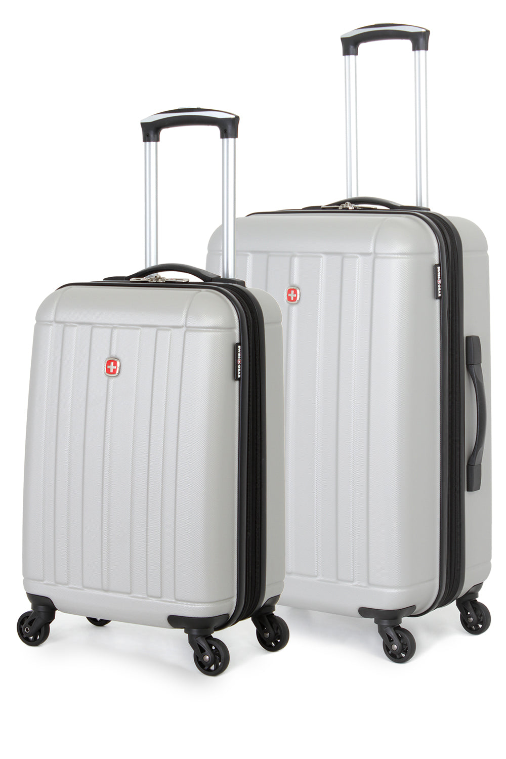 Swissgear 6297 Expandable 2pc Hardside Spinner Luggage Set - Silver 