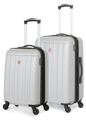 Swissgear 6297 Expandable 2pc Hardside Spinner Luggage Set - Silver 