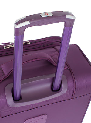 Swissgear 7208 Expandable Liteweight Spinner Luggage Push button locking telescopic handle 