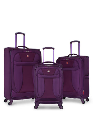 Swissgear 7208 Expandable Liteweight 3pc Spinner Luggage Set - Purple
