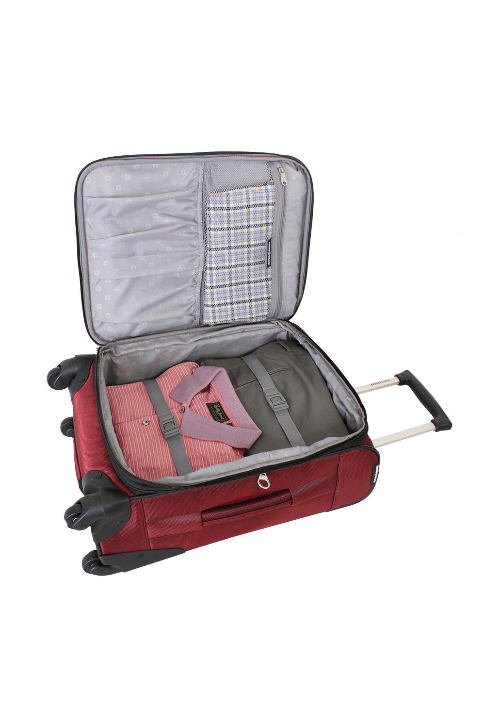 Swissgear 7211 Expandable Spinner Luggage Adjustable clothing tie-down straps
