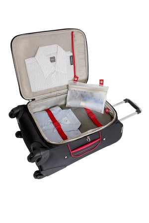 Swissgear 7317 Expandable Spinner Luggage Adjustable clothing tie-down straps