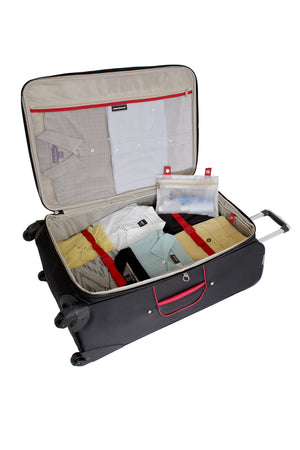 Swissgear 7317 Expandable Spinner Luggage Adjustable clothing tie-down straps