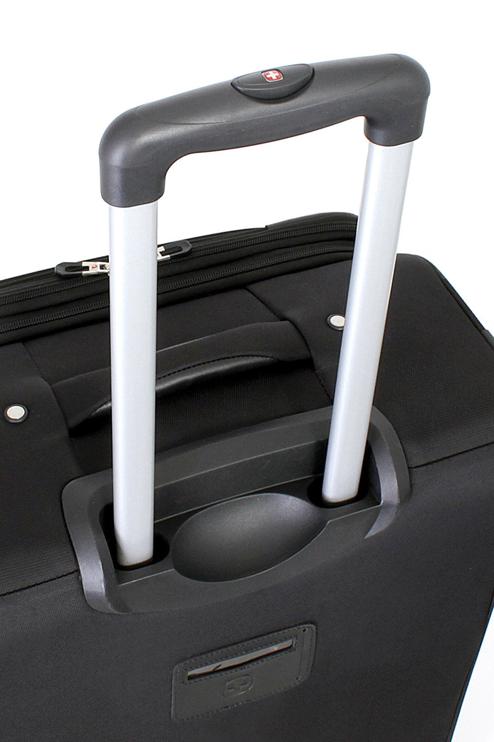 Swissgear 7387 Expandable Spinner Luggage Push-button locking telescopic handle