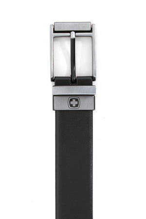 Swissgear Vaud Reversible Leather Belt - Smooth Black